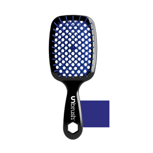 UNbrush Detangling Hair Brush in Galaxy Dark Blue with swatch front view