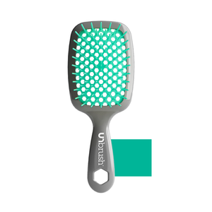 UNbrush Detangling Hair Brush in Aurora Teal with swatch
