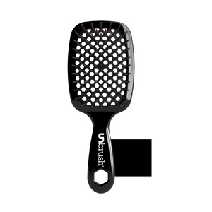 UNbrush Detangling Hair Brush in Midnight Black Swatch Front View