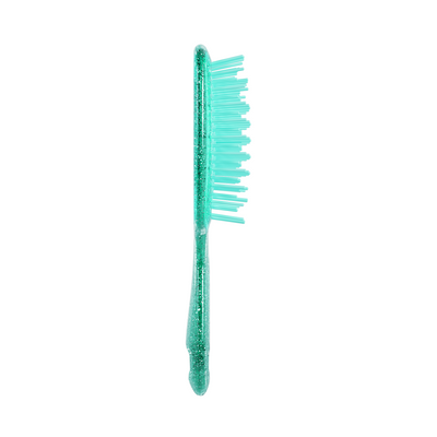 UNbrush Glitter Detangling Hair Brush in Turquoise Teal Swatch Side View