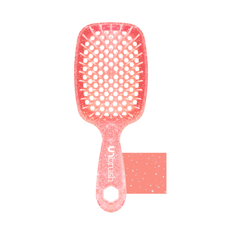 UNbrush Glitter Detangling Hair Brush in Ruby Red Swatch Front View