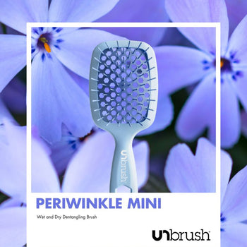 UNbrush Pastel Mini Detangling Hair Brush in Periwinkle Blue Swatch