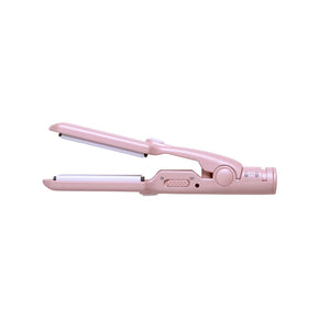 Travel size mini flat iron in pink by Flirt Hair