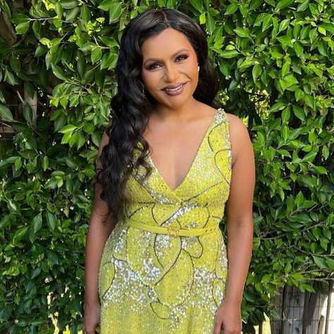 mindy kaling green dress It is always an honor to wear my genius friend @anitadongre especially to the @goldhouseco gala which has become so integral to our community. It's pure joy there, the fashion is ON