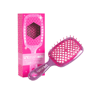UNbrush Detangling Hair Brush Mini - Rose Quartz