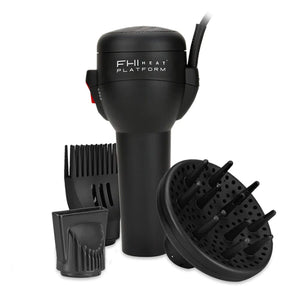 Professional Hair Dryer - Platform Blow Out Handle-less hair dryer - Tool and Attachment View