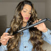 Platform Titanium Luster Pro Curler 1 Inch In Use On Thick Curly Hair